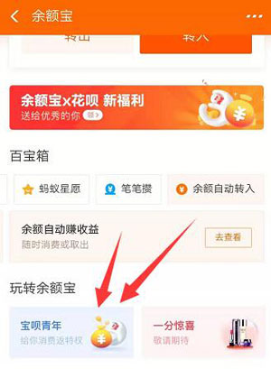 宝呗青年余额宝入口